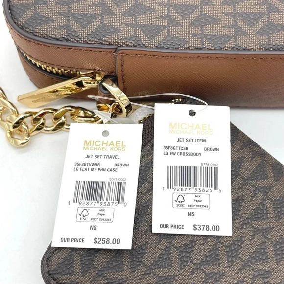 Michael Kors Large EW Crossbody Bag & Phone Case Wallet Wristlet - Picture 9 of 9